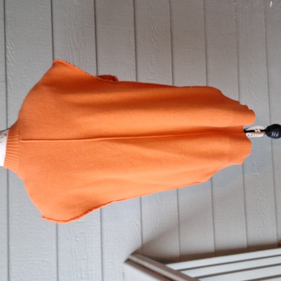 Free People Oakleigh Oversized Knit Vest In Myrrh Orange Size M - Picture 6 of 13